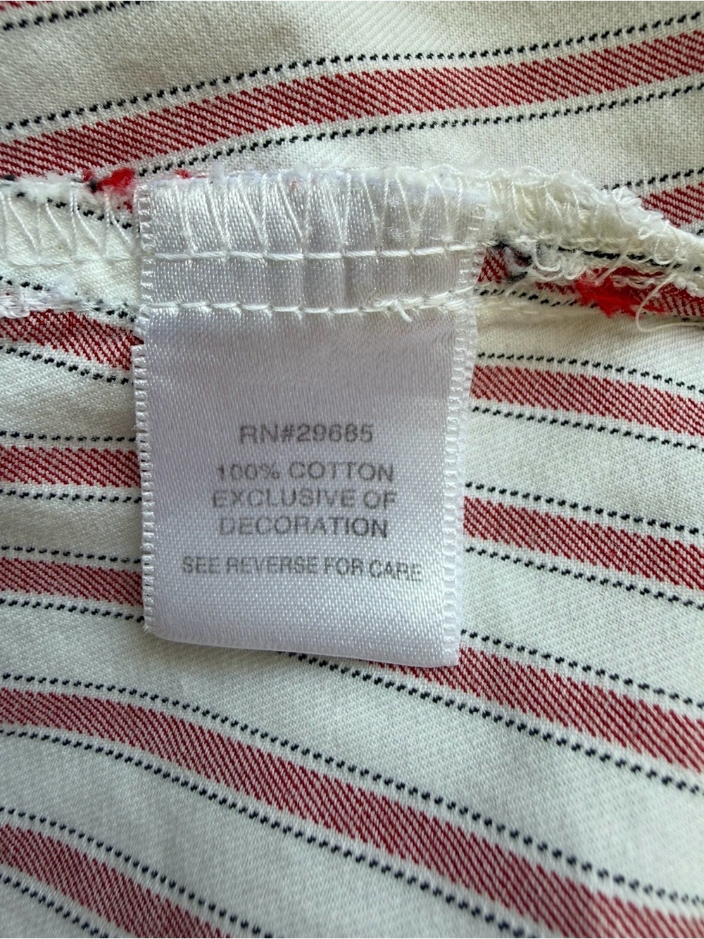 Pendleton Red and White Striped Button-Down Shirt Size 4 Preppy Coastal Grandma - Picture 5 of 14